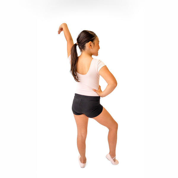 Girls' Organic Cotton Dance Shorts - Black