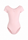 Organic Cotton Leotard Kids Cap Sleeve Pink