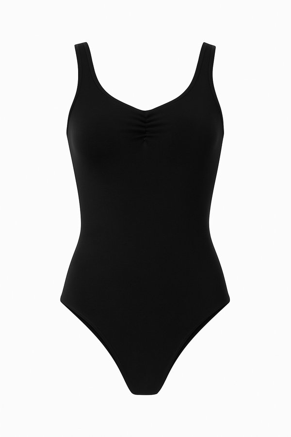 Organic cotton leotard body suit black 